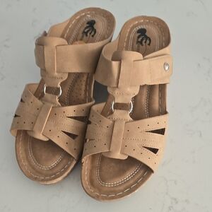 Stylish Tan  Sandals Size 11/ Like New